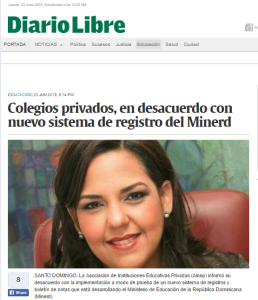 COLEGIOS PRIVADOS, EN DESACUERDO CON NUEVO SISTEMA DE REGISTRO DEL MINERD.