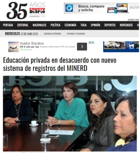 EDUCACION PRIVADA EN DESACUERDO CON NUEVO SISTEMA DE REGISTRO DEL MINERD.